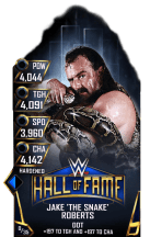 SuperCard JakeRoberts S3 11 Hardened HallOfFame