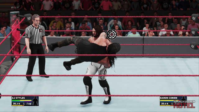 WWE 2K18 AJ Styles Baron Corbin Carry Drag Move