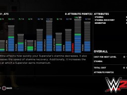 WWE2K18 MyPlayer 6 Attributes