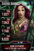 SuperCard SashaBanks S3 14 WrestleMania33 Zombie