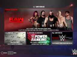 WWE2K18 Universe1 HomeScreen