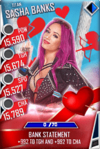 SuperCard SashaBanks S4 18 Titan Valentine