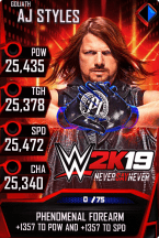 SuperCard AJStyles S4 20 Goliath RingDom WWE2K19