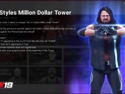 WWE 2K19 Towers Mode 3 AJ Styles Million Dollar