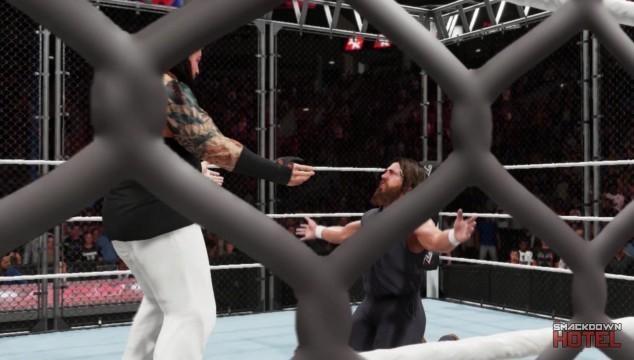 WWE2K19 DanielBryan SteelCage BrayWyatt