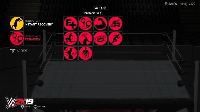 WWE2K19 Payback System