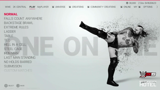 WWE2K19 Screen MatchTypes 1 WWE2K19 Screen MatchTypes 1