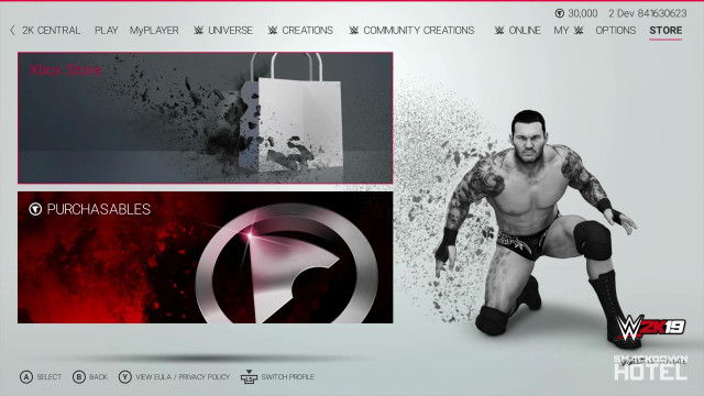 WWE2K19 Screen Store WWE2K19 Screen Store