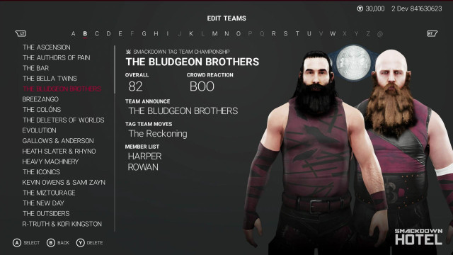 WWE2K19 Screen Teams WWE2K19 Screen Teams