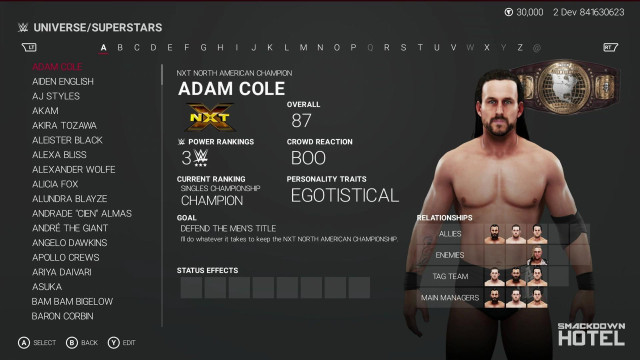 WWE2K19 Screen WWEUniverse Superstars WWE2K19 Screen WWEUniverse Superstars