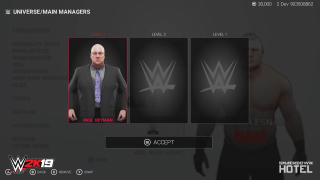 WWE2K19 UniverseMode UniverseManagers WWE2K19 UniverseMode UniverseManagers