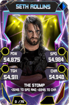 SuperCard SethRollins S5 23 Neon Throwback