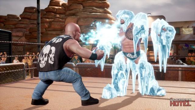 WWE2K Battlegrounds Austin Rock Ice Breath