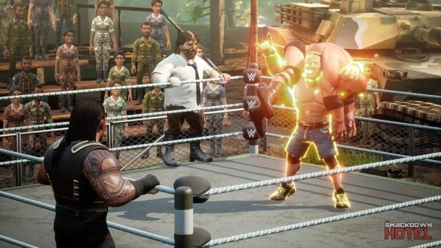 WWE2K Battlegrounds Cena Rock Mankind Roman
