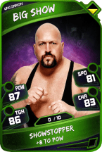 Super card  big show 2  uncommon 5422 216