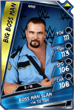 Super card  big boss man 3  rare  loyalty  throwback 5476 216