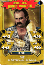 Super card  jake roberts 7  legendary  throwback 5907 216