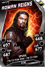 Super card  roman reigns 8  survivor 5980 216