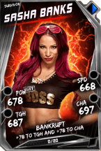 Super card  sasha banks 8  survivor 5985 216