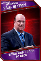 Support card: manager - paulheyman - ultrarare