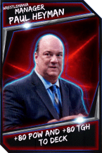 Support card: manager - paul heyman - wrestlemania