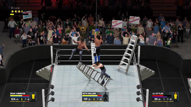 Wwe 2k17 - ladder match gameplay - aj styles Wwe 2k17 - ladder match gameplay - aj styles