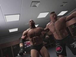 WWE2K17 Trailer Backstage Goldberg Lesnar 2