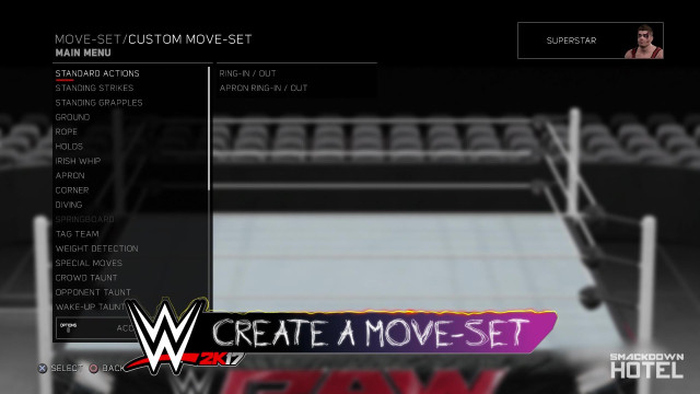WWE2K17 CreateAMoveset WWE2K17 CreateAMoveset