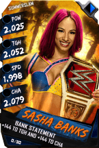 SuperCard SashaBanks R10 SummerSlam PCC