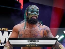 aew fight forever luchasaurus