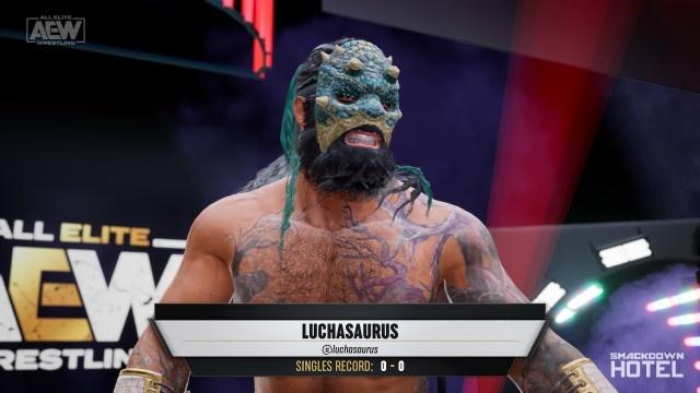 aew fight forever luchasaurus
