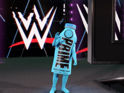 wwe 2k25 prime bottle mascot
