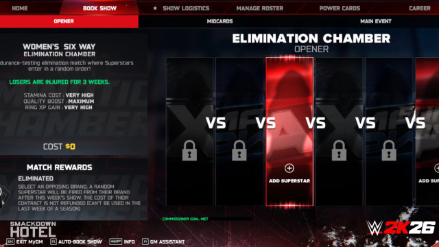 WWE 2K26 MyGM Mode - Premium Live Events