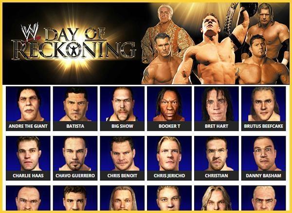 WWE Day Of Reckoning Roster Roster