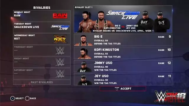 WWE2K18 Universe6 Goals