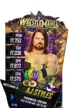 SuperCard AJStyles S4 19 WrestleMania34