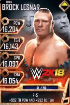 SuperCard BrockLesnar S4 18 Titan WWE2K18