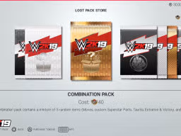 WWE2K19 MyPlayer LootPacks