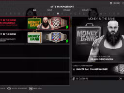 WWE2K19 Screen MITB Management