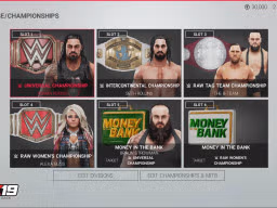 WWE2K19 UniverseMode 6Championships