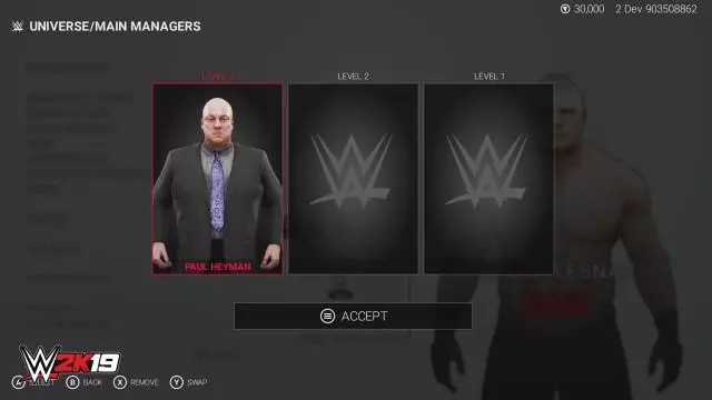 WWE2K19 UniverseMode UniverseManagers