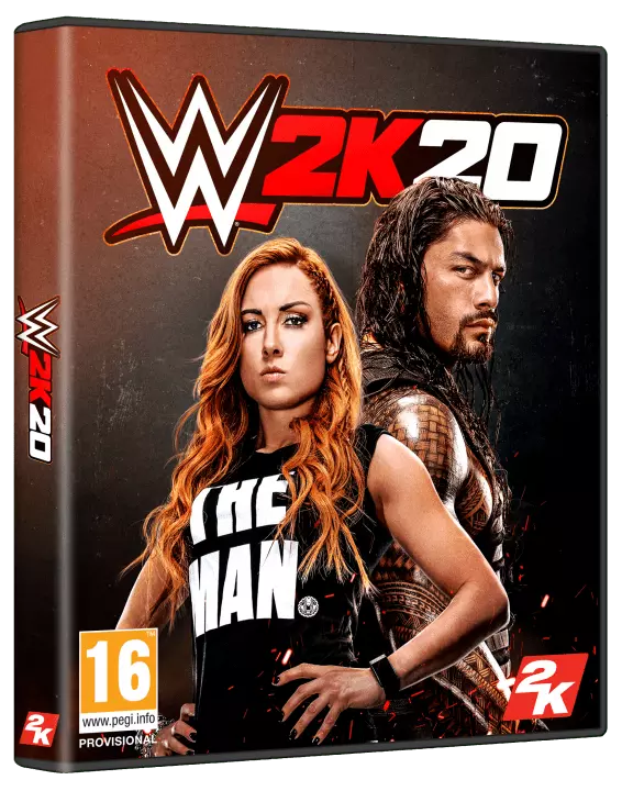 WWE 2K20 Official Cover - Becky Lynch & Roman Reigns