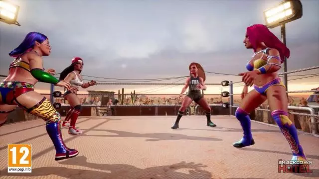 WWE 2K Battlegrounds Online Modes: Multiplayer Matches, King of the Battleground, Number of Players, Crossplay