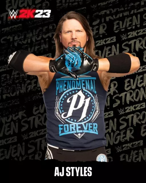 wwe2k23 artworks aj styles