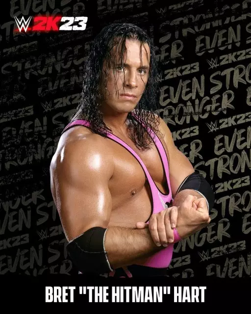 wwe2k23 artworks bret hitman hart