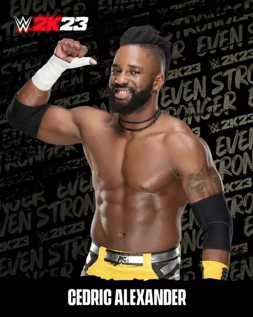 wwe2k23 artworks cedric alexander