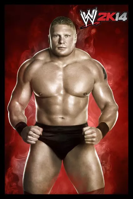 wwe2k14 artworks brock lesnar retro