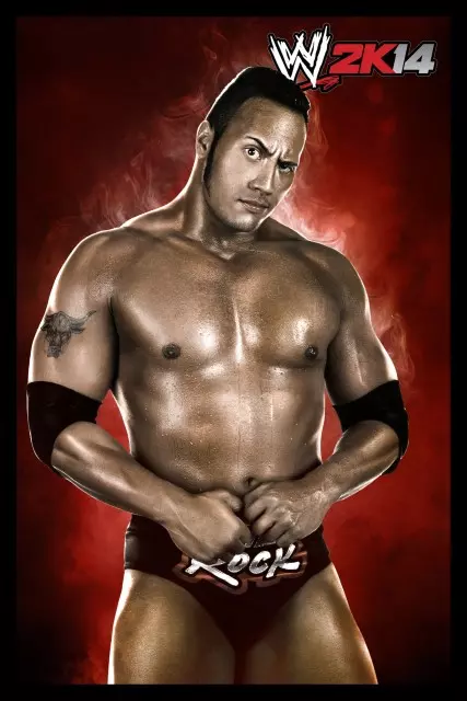 wwe2k14 artworks the rock retro