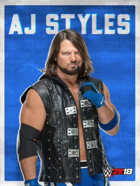 wwe2k18 artworks aj styles