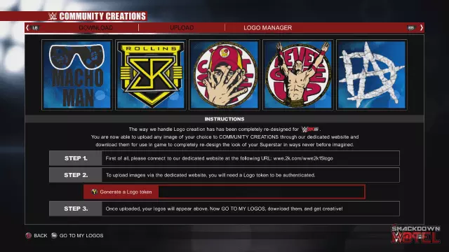 WWE2K15 Creation Logo